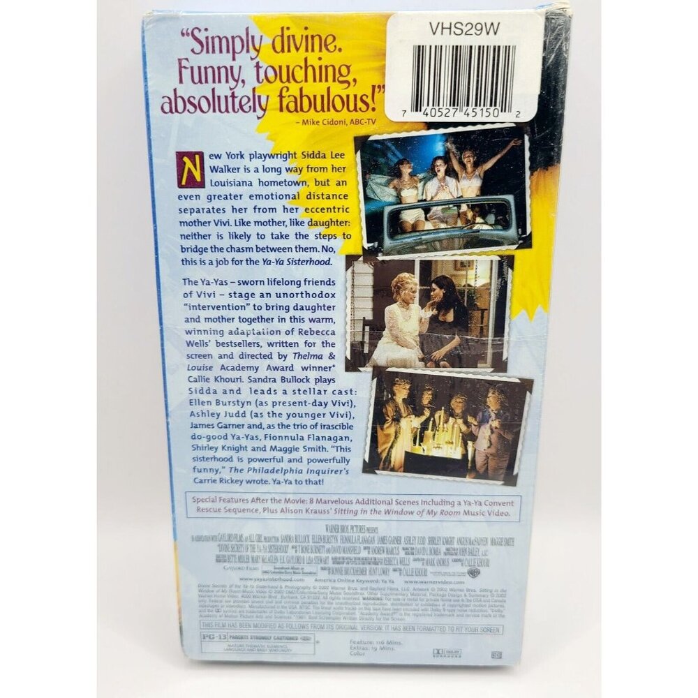 Divine Secrets of the Ya-Ya Sisterhood (VHS, 2002) Watermarks Sealed Free Ship - Picture 3 of 3